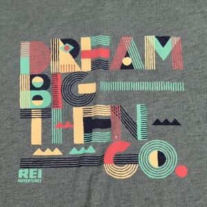 REI Adventures T-shirt, Dream Big Then Go, Green Men's Large